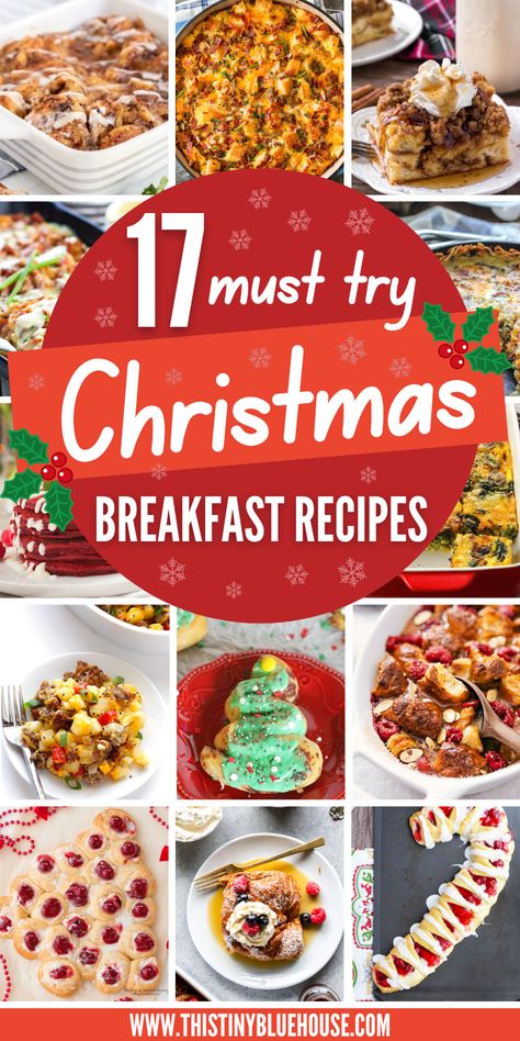 Christmas Breakfast Sweet Ideas, Christmas Meal Ideas Breakfast, Christmas Breakfast Side Dishes, Fun Christmas Brunch Ideas, Easy Xmas Breakfast Ideas, Sweet Christmas Breakfast Ideas, Light Christmas Breakfast Ideas, Christmas Theme Breakfast Ideas, Easy Christmas Breakfast Ideas For Kids