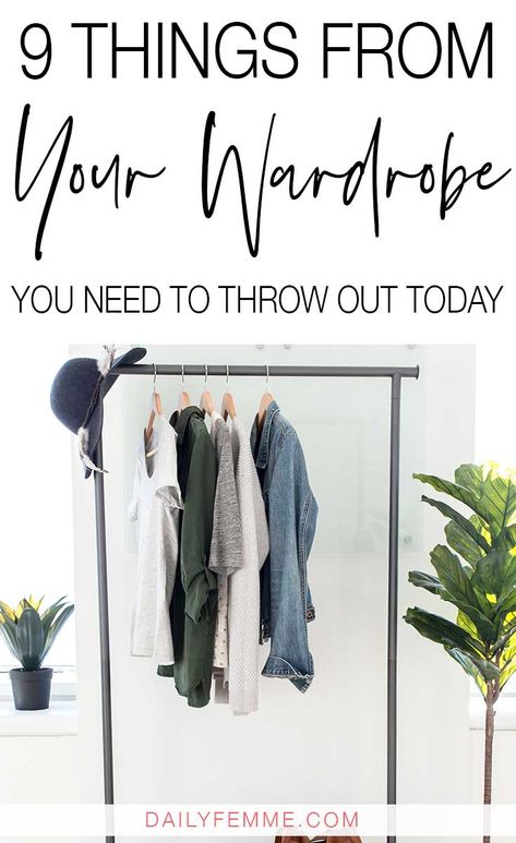 How much clutter is sitting in your wardrobe? We often buy new clothes but there are so many things from your wardrobe you need to throw out in order to clear some of that clutter and restore balance to your wardrobe. Here's the perfect list to help get you started today. #decluttering  via @krystalkleidon Decluttering Minimalist, Declutter Your Closet, Minimalist Wardrobe Essentials, How To Declutter, Minimalist Capsule Wardrobe, Declutter Your Home, Minimalist Wardrobe, Comfortable Heels, New Clothes