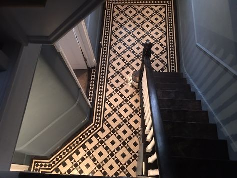 Victorian Tiles Hallway, Tiles Hallway, London Mosaic, Victorian Entry, Hallways Ideas, Reno Bathroom, Hallway Tiles, Victorian Hallway, Victorian Floor Tiles