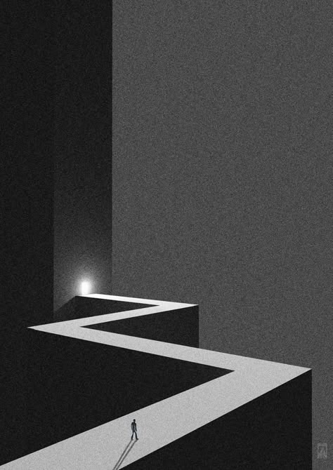 The Boundaries Of Nothingness, 3d Surreal Art, Nothingness Art, 4d Art, Geometrical Art, Narrow Path, Maxon Cinema 4d, Dark Room, Art And Illustration