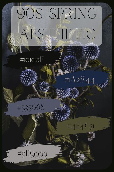 90s Grunge Aesthetic, Dark Spring, Spring Wedding Color Palette, Hex Color, Moodboard Inspiration, Dark Color Palette, Hex Color Palette, Spring Palette, Spring Color Palette