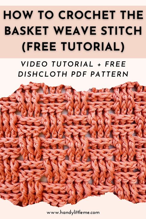 Master the art of the crochet basket weave stitch with this detailed video tutorial! Perfect for adding texture and dimension to your crochet projects, the basket weave stitch is versatile and fun to learn. Our step-by-step video guide makes it easy for beginners and experienced crocheters alike. Follow along to create stunning blankets, scarves, and more with this eye-catching pattern. #CrochetTutorial #BasketWeaveStitch #CrochetPatterns #DIYCrochet #LearnToCrochet Crochet Basketweave Blanket Pattern, Basket Stitch Crochet, Basket Weave Stitch Crochet, Basket Weave Crochet Pattern, Weave Crochet Stitch, Crochet Basket Weave Stitch, Basket Weave Crochet Blanket, Plaid Haken, Crochet Basket Weave