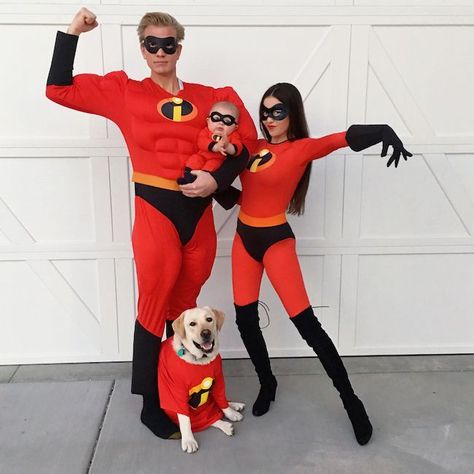 Costume Halloween Famille, Family Costumes For 3, Matching Family Halloween Costumes, Disney Family Costumes, Family Themed Halloween Costumes, Incredibles Costume, First Halloween Costumes, Themed Halloween Costumes, Matching Halloween Costumes