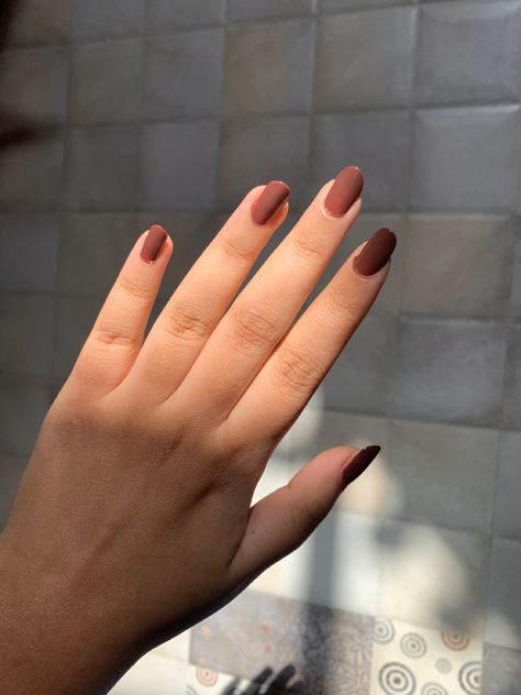 Dark brown nail paint Brown Nail Paint, Brown Hands, Brown Nail, Plain Nails, Brown Nails, Nail Inspiration, Nail Paint, Nails Inspiration, Nail Inspo