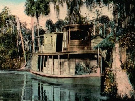 Riverboat Somewhere in Florida Vintage Florida Aesthetic, Old Florida Aesthetic, Old Town Florida, Old Florida Art, Vintage Florida Photography, Florida Images, Florida 1950s, Florida History, Florida Oranges