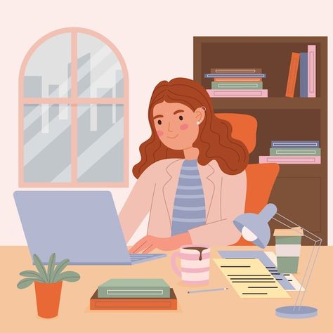 Flat illustration for secretary's day ce... | Free Vector #Freepik #freevector #woman-worker #profession #occupation #female-worker Secretary Illustration, Secretary's Day, Earn Online, Psd Icon, Flat Illustration, Vector Photo, Graphic Resources, Vector Images, Vector Free