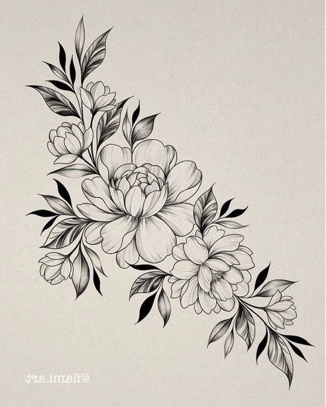 White Flower Tattoos, Floral Thigh Tattoos, Flower Tattoo Drawings, Inspiration Tattoos, Floral Tattoo Sleeve, Floral Tattoo Design, Tattoo Feminina, Hip Tattoo, Flower Tattoo Designs