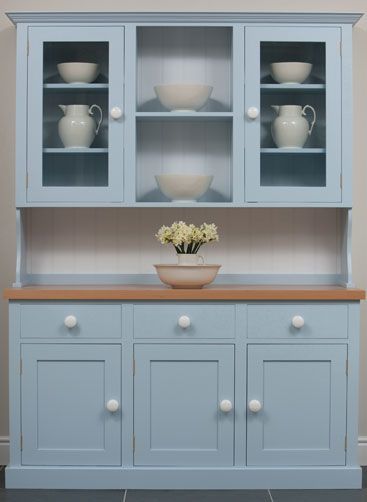 Kitchen Dressers - Dr Langton's Dining Room Dresser, Kitchen Dressers, Crockery Cabinet, Blue Cabinet, Vintage Bedroom Furniture, Dresser Ideas, Welsh Dresser, Kitchen Dresser, Painted Kitchen