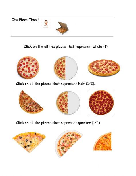 Whole Half Quarter Activity, Half And Quarter Worksheet, Fractions Worksheets Grade 3, Fractions Pictures, Kg Worksheets, Finding Equivalent Fractions, Family Worksheets, Mental Maths, Mental Maths Worksheets