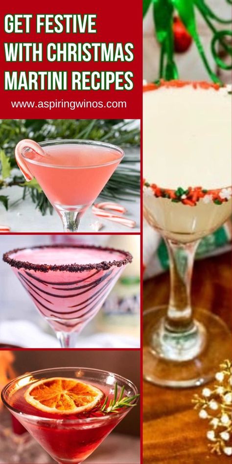 Get Festive With Christmas Martini Recipes | Christmas Martini Recipes | Be Jolly with these Christmas Martini Recipes | Christmas Cocktail Recipes | Seasonal Christmas Drink Ideas #Christmas #ChristmasMartini #MartiniRecipes #FestiveDrinks #Martini Christmas Martinis Holiday Drinks, Peppermintini Recipe, Festive Martinis, Martini Recipes Christmas, Christmas Martini Holiday Drinks, Winter Martini Recipes, Mistletoe Martini Recipe, Christmas Drink Ideas, Peppermint Martini Recipe