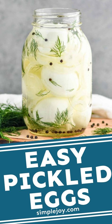 Pickled Eggs are sure to become your new favorite snack! Easy to make and perfect for keeping in the refrigerator for a quick grab and go snack! The Best Pickled Eggs, Pickled Egg Recipes Easy, Refrigerator Pickled Eggs, Pickel Eggs Recipe, Pickled Eggs Recipe Easy, Egg Pickle, Easy Pickled Eggs, Spicy Pickled Eggs, Picked Eggs