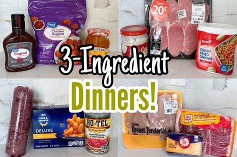 3 INGREDIENT DINNERS | 5 Cheap & Easy Meals You Only Need 3 Ingredients to Make - Julia Pacheco One Pot Sausage Pasta, Easy One Pot Pasta, One Pot Sausage, Bacon Pasta Salad, Julia Pacheco, 3 Ingredient Dinners, Broccoli Side Dish, Cheap Easy Meals, 3 Ingredient Recipes