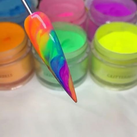 Rainbow Marble Nails Acrylic, Marble Tutorial, Lightning Nails, Practice Nails, Flamingo Feather, Nails Board, Rainbow Marble, Nails Rainbow, Pride Nails