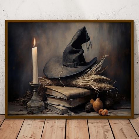 Faster shipping. Better service Creepy Haunted House, Goth Wall Decor, Dark Academia Halloween, House Abandoned, Vintage Dark Academia, Witchy Wall Art, Imprimibles Halloween, Gothic Wall Decor, Witches Halloween