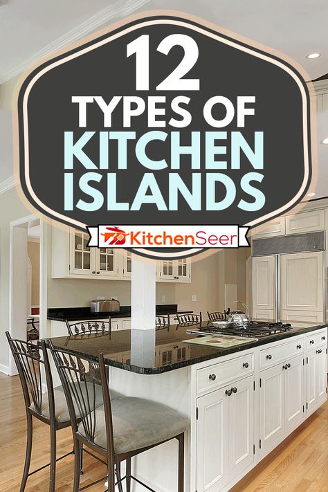 Kitchen Remodel Island Layout, Kitchen Design Small With Island, Kitchen Island Remodel Before And After, Island Kitchen For Small Kitchen, Small Kitchen Island With Range, Kitchen Peninsula With Storage And Seating, Flat Island Kitchen, Functional Kitchen Islands, Different Types Of Kitchen Islands