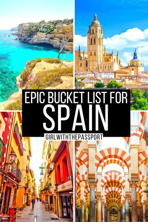 The Ultimate Spain Bucket List + Secret Expert Tips Santiago De Compostela, Best Spain Destinations, Most Beautiful Places In Spain, Best Of Spain, Spain Things To Do, Best Places In Spain, Where To Go In Spain, Spain Girls Trip, Spain Activities