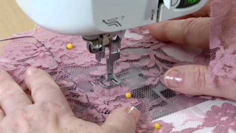 Watch this Threads Essential Techniques video to learn two ways of sewing nearly invisible seams in sheer lace fabric. Sewing Lace, Sewing 101, Sewing Fabrics, Grocery Bags, Couture Sewing, Sewing Projects For Beginners, Love Sewing, Sewing For Beginners, How To Sew