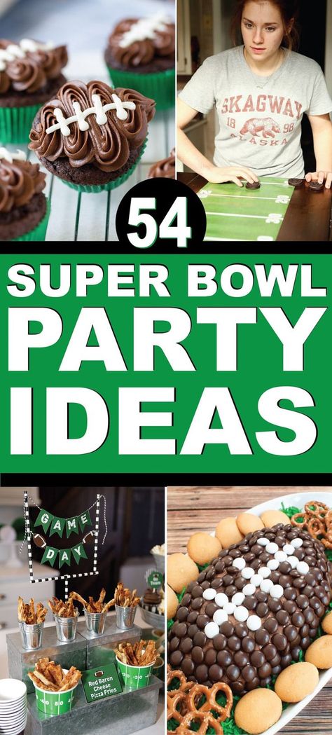 Super Bowl Party Activities For Kids, Super Bowl Dessert Ideas Easy, Super Bowl Party Food Videos, Desserts Superbowl, Super Bowl Finger Foods, Bowl Desserts, Super Bowl Party Ideas, Super Bowl Essen, Superbowl Food Appetizers