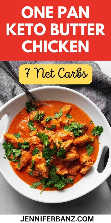 Canned Chicken Recipes Keto, Low Carb Creamy Chicken, Keto Butter Chicken, Chicken Thigh Recipe, Pan Keto, Low Carb Meats, Dinners Recipes, Steamed Cauliflower, Takeout Food