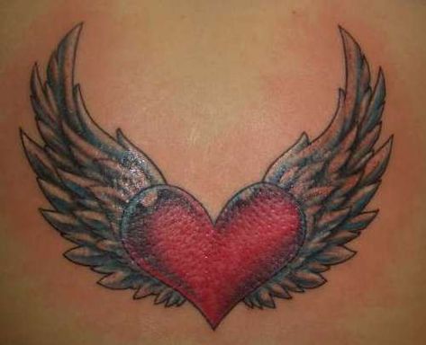 Heart With Wings Tattoo, Alas Tattoo, Remembrance Tattoos, Wing Tattoo Designs, Heart Wings, Palm Tattoos, Tattoo Heart, Angel Wings Tattoo, Angel Tattoo Designs