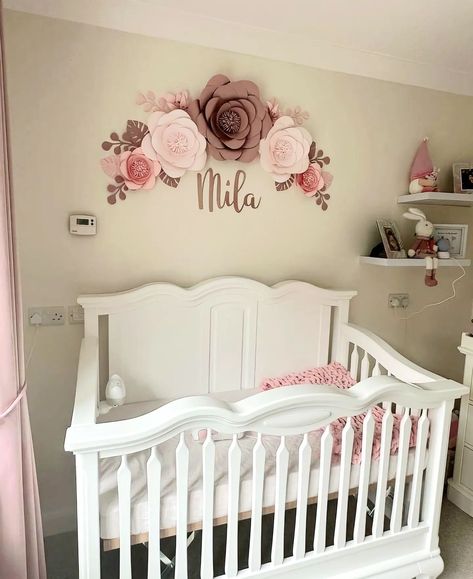 Mila's Mummy couldn't wait to start prepping her baby girl's room 😍 and the ROSE ARCH paper flower display makes a beautiful finishing touch! I always love seeing how they transform your rooms!! 💕 DM me saying ROSE ARCH if you would like more info about this design! All colours can be changed!🙂 . . . #paperflowerdecor #paperflowerwallart #paperflowerdisplay #girlsnursery #nurseryflowers #nurserypaperflowers #wallflowers #girlstroomideas #nurseryinspo #kidsdecor #flowersforwall #nurserysty... Rose Arch, Paper Flower Wall Art, Rose Nursery, Nursery Room Design, Baby Room Inspiration, Paper Flower Decor, Flower Nursery, Nursery Inspo, Arches Paper