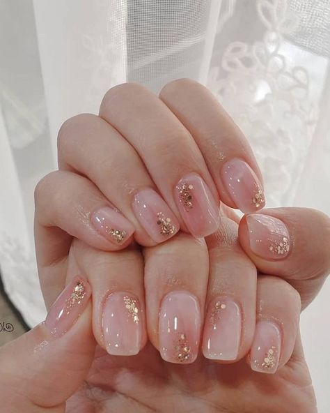 Spring Summer Pastel Neutral Nail Art Designs , nail art design ideas,wedding nails with glitter, coffin nail art designs, bridal nails,nail art for wedding,nail ideas for bride,wedding nails natural, wedding nails, wedding nails bridesmaids, wedding nails coffin,wedding nails acrylic,wedding nails i do,wedding nails french #nail #nailart #weddingnails #bridenails Simple Gold Flake Nails, Simple Japanese Nail Art, Blush Bridal Nails, Wedding Pedicure For Bride, Simple Wedding Guest Nails, Glitter Manicure Ideas, Nail Art For Engagement Brides, Bridesmaid Nails Wedding Neutral, Nails Wedding Bride