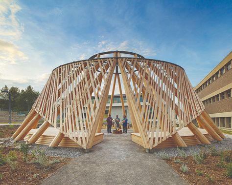 Indigenous Architecture in Canada: A Step Towards Reconciliation - National Trust for Canada Pavilion Architecture, Modern Architecture Interior, Hoop Dance, Outdoor Pavilion, Wooden Structure, Green Architecture, Gathering Place, Landscape Plans, Street Furniture