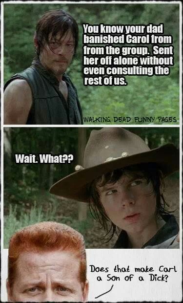 Hmmmm..... Walking Dead Meme, Camo Prom, Carl The Walking Dead, Dead Meme, Twd Funny, Twd Memes, Walking Dead Funny, Talking To The Dead, Walking Dead Memes