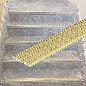 Antiskid Stair Nosing Edge Trim, Aluminum Stairs Edging Transition Strip, Outdoor Indoor Stair Edge Strips Flooring Trim, WeatherResistant Traction Strips for Stairs Ramp Boats Decks Stairs Edge, Transition Strips, Transition Flooring, Stair Nosing, Indoor Outdoor, Trim, Stairs, Patio, Flooring