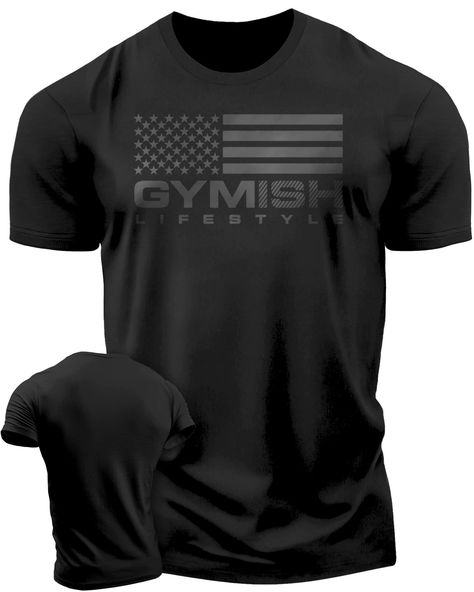 PRICES MAY VARY. T-Shirts 60% Cotton/40% Poly; Hoodie 100% Cotton Made in USA or Imported Pull On closure Machine Wash Gymish Lifestyle American Flag - Introducing Gymish Lifestyle's collection of male gym workout t-shirts, the perfect addition to your workout wardrobe. Our motivational gym t-shirts are designed to inspire and motivate you to push harder and reach your fitness goals. Whether you're hitting the gym, weightlifting, or running, these workout shirts for men are the perfect choice. G Fitness Shirt Design, Weightlifting Shirts, Motivation Shirt, Funny Gym Shirts, Free T Shirt Design, Funny Workout Shirts, Gym Outfit Men, Mens Workout Shirts, Funny Shirts For Men