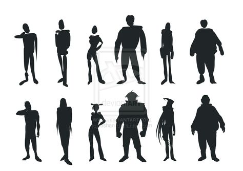 character silhouette practice by lushan.deviantart.com on @deviantART ★ || Please support the artists and studios featured here by buying this and other artworks in their official online stores • Find us on www.facebook.com/CharacterDesignReferences | www.pinterest.com/characterdesigh | www.characterdesignreferences.tumblr.com |  www.youtube.com/user/CharacterDesignTV and learn more about #concept #art #animation #anime #comics || ★ Silhouette Character Design Concept Art, Silhouettes Character Design, Character Silhouette Design, Character Design Silhouette, Character Silhouette, Silhouette Sketch, Animation Anime, Character Model Sheet, Art Animation