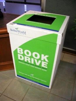 Better World Books Donation Box School Donations, Book Drive, Renewable Energy Projects, School Mom, Donation Box, Literacy Programs, Donate Books, Book Logo, Show Me The Money