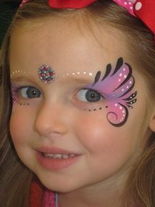 simple fairy face painting - Google Search Carnaval Make-up, Fairy Face Paint, Bodysuit Tattoos, Makeup Zombie, Butterfly Face Paint, Girl Face Painting, Butterfly Makeup, Princess Face, Butterfly Face