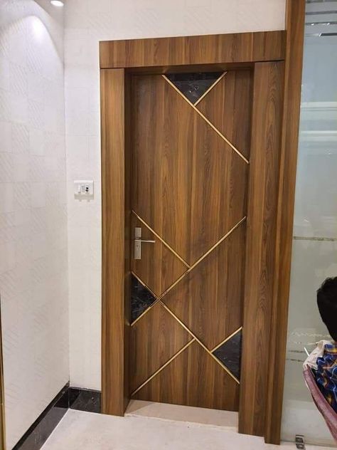 Top stylish door ideas Laminate Door Design Modern, Laminate Door Design, New Door Design, Paint Door, Curtains Door, Door Painting, Flush Door Design, Single Door Design, House Main Door Design