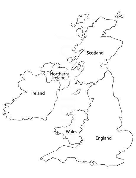 Uk Map, Map Symbols Worksheet, Map Of England Printable, United States Coloring Page, Union Jack Colouring Page, Maps Of England, United Kingdom Map, Map Of Great Britain, British Isles Map