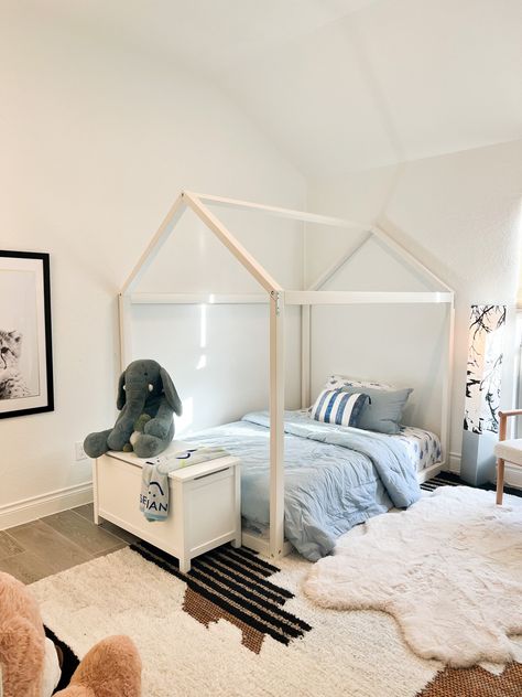 My 4 year olds bedroom. 

House bed, boho room, faux fur rug, neutral furniture, Kids bedroom, boy bedroom, toddler room, boy toddler room, cozy rooms, toddler room ideas, neutral kids room Playroom Ideas Neutral, Toddler Bed Tent, Rainbow Boys Room, Cute Aestethic, Room Ideas Cute, Todler Room, Toddler Room Ideas, Room Finds, Neutral Kids Room