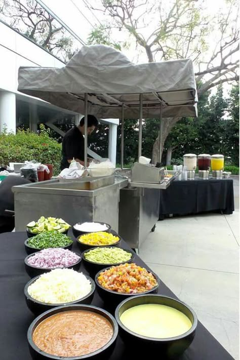 Taco Vendor Booth, Taco Stand Ideas, Tacos Catering, Taco Bar Wedding, Mexican Catering, Bar Layout, Taco Catering, Taco Cart, Taco Bar Party