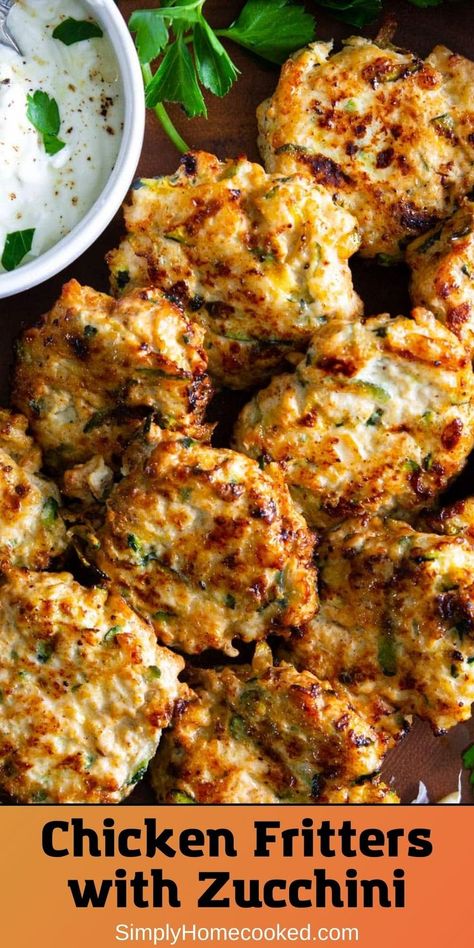 These Chicken Fritters with Zucchini are so delicious, you won’t believe that they’re gluten-free, paleo, and Whole30 approved! Follow my flavor-packed recipe for a tasty meal! Meals With Shredded Zucchini, Whole30 Shredded Chicken Recipes, Paleo Recipes With Shredded Chicken, Chicken And Zucchini Fritters, Chicken Zucchini Fritters Recipe, What To Do With Shredded Zucchini, Whole 30 Shredded Chicken Recipes, Keto Shredded Zucchini Recipes, Optavia Shredded Chicken Recipes