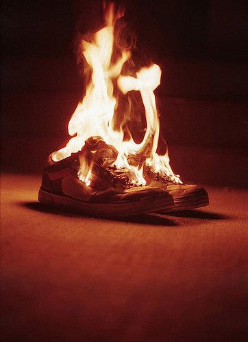 Shoes On Fire | Recent Photos The Commons Getty Collection Galleries World Map App ... Aesthetic Generator, Fire Aesthetic, Let It Burn, Vans Shoe, Fire Photography, Real Fire, Leo Valdez, Fire Art, Camp Half Blood