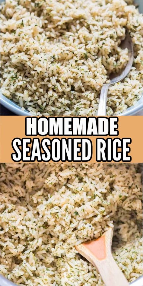 seasoned rice Cooking Rice At High Altitude, Easy Seasoned Rice Recipes, Rice Maker Rice Recipes, Seasoning For White Rice, Chicken And Rice Seasoning, Seasonings For White Rice, Homemade Seasoned Rice, Seasoning White Rice, How To Make Seasoned Rice