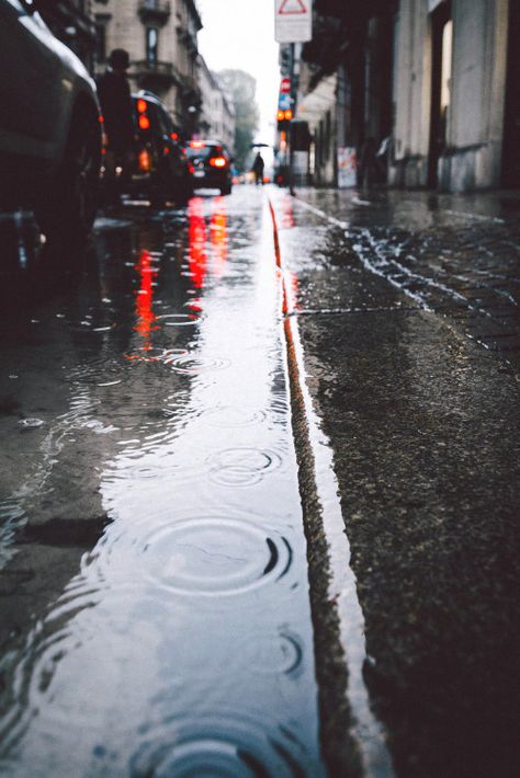 Rainy City Nights Rain Street, Rainy Wallpaper, Raining Day, Rainy Mood, City Rain, Rainy Street, Rainy City, Rainy Day Aesthetic, I Love Rain