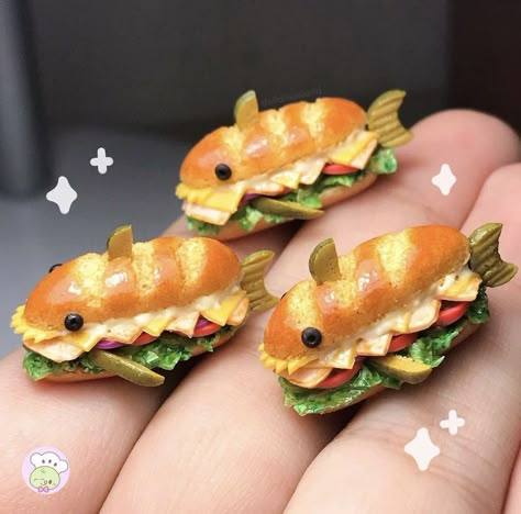 Kawaii Cooking, Clay Diy Projects, Cute Snacks, Clay Crafts Air Dry, Polymer Clay Animals, Tiny Food, Cute Polymer Clay, Clay Food, Cute Clay