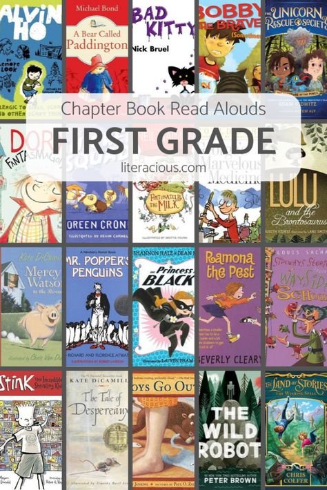 Chapter Book Read Alouds for First Grade First Grade Picture Books, 1st Grade Books To Read Aloud, First Grade Read Alouds, Reading Beginners, Books For 1st Graders, Books For First Graders, Read Aloud Chapter Books, 1st Grade Books, First Grade Books