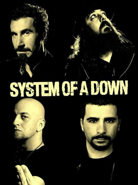 System Of A Down Poster Band, Serj Tankian, Down Band, Rock Band Posters, Band Poster, Chop Suey, System Of A Down, Musica Rock, Poster Room