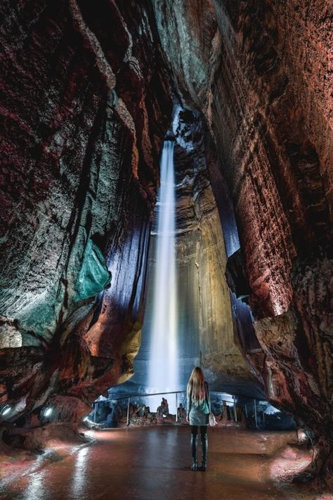 Ruby Falls Tennessee, Underground Waterfall, Tennessee Waterfalls, Tennessee Road Trip, Ruby Falls, Tennessee Travel, Tennessee Vacation, Chattanooga Tennessee, Future Travel