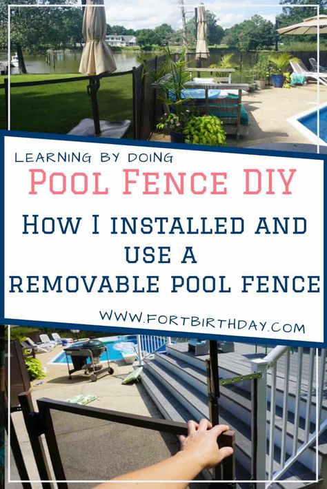 Pool Fence For Dogs, Pool Deck Fencing Ideas, Cable Pool Fence, Diy Pool Fence Ideas, Above Ground Pool Fencing, Diy Fence Around Pool, Pool Gate Ideas Safety, Removable Pool Fence Ideas, Temporary Pool Fence