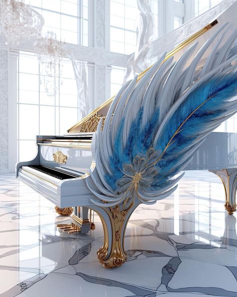 Fantasy Furniture, Fantasy Rooms, Fantasy Decor, Luxury House Interior Design, Indie Room, Grand Piano, Luxury Homes Dream Houses, Dream House Decor, Unique Furniture