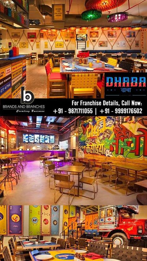 Indian Dhaba Design, Dhaba Design Ideas Indian, Dhaba Design Ideas, Dhaba Interior, Indian Restaurant Interior Design, Rustic Restaurant Interior, Indian Cafe, Aam Panna, Interior Design Indian