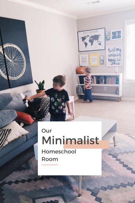 Minimalist Homeschool Room Ideas, Minimalist School Room, Minimal Homeschool Room, Homeschool Wallpaper, Homeschool Living Room, Minimal Homeschool, Minimalist Homeschool Room, Small Space Homeschool Room, Minimalist Homeschooling