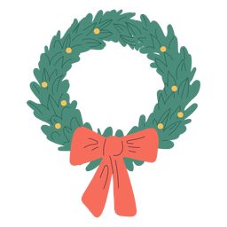 Christmas wreath bow design illustration Easy Wreath Drawing, Christmas Wreath Drawing Simple, Drawing Christmas Wreaths, Holiday Wreath Illustration, Window Reference, Christmas Wreath Illustration, Winter Widgets, Christmas Wreath Image, Christmas Drawing Ideas